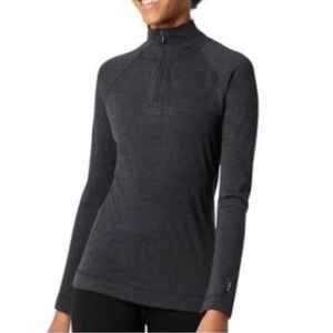 Smartwool Women’s Classic Thermal Merino Base Layer 1/4 Zip - Charcoal
